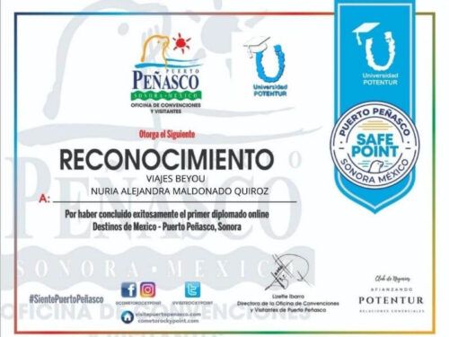 Puerto Peñasco Sonora - Reconocimiento a Viajes BeYou